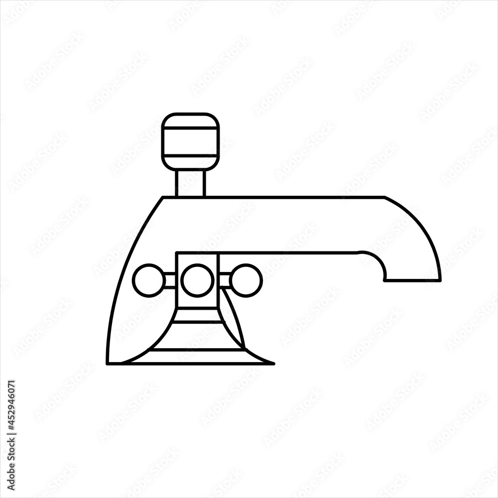 Special water faucet sketch vector design Special water faucet sketch vector design