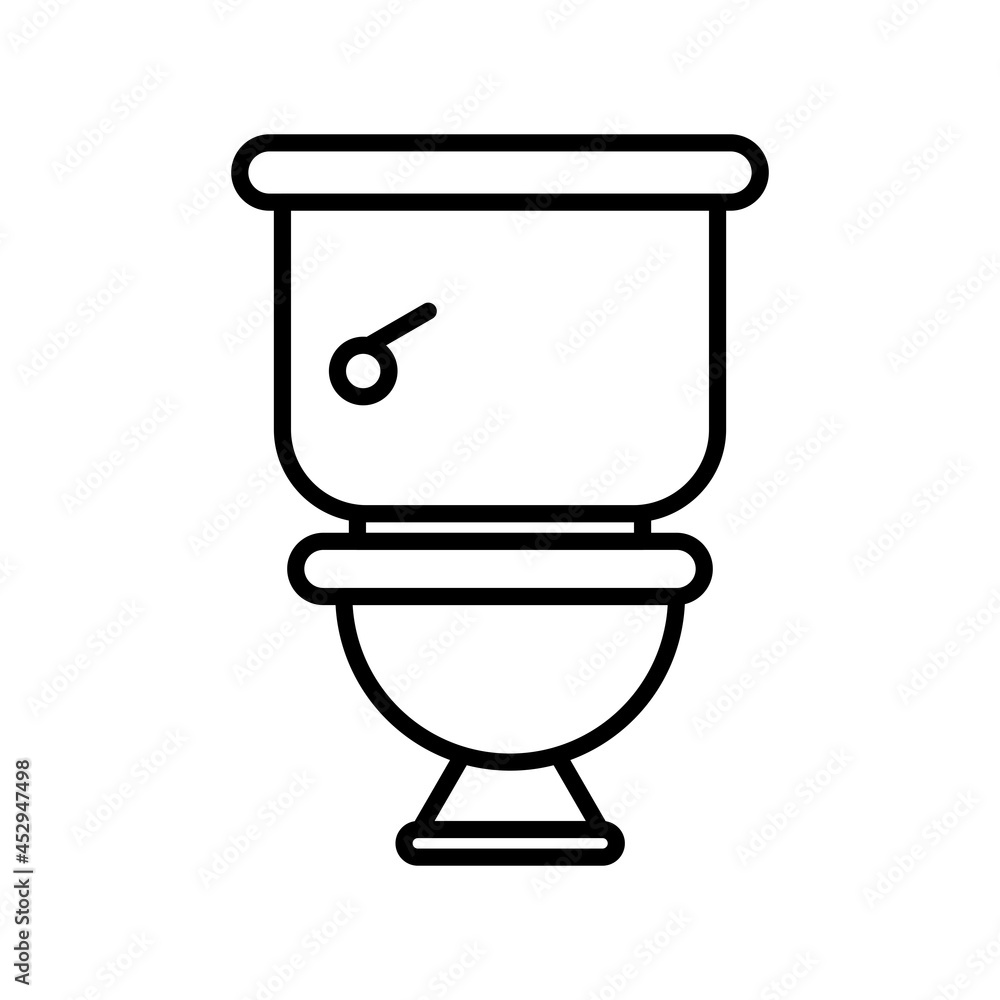 Toilet Vector Line Icon Design