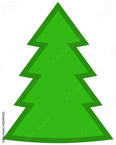Christmas Tree for Holiday design. Vector illustration Isolated on white background