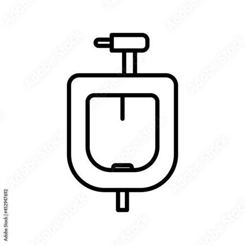 Urinal Vector Line Icon Design
