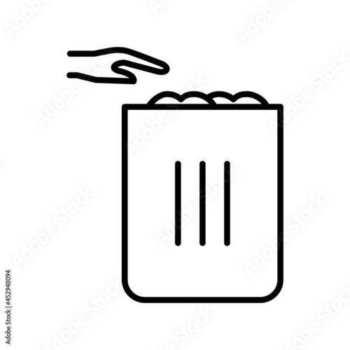Use Trash Bin Vector Line Icon Design