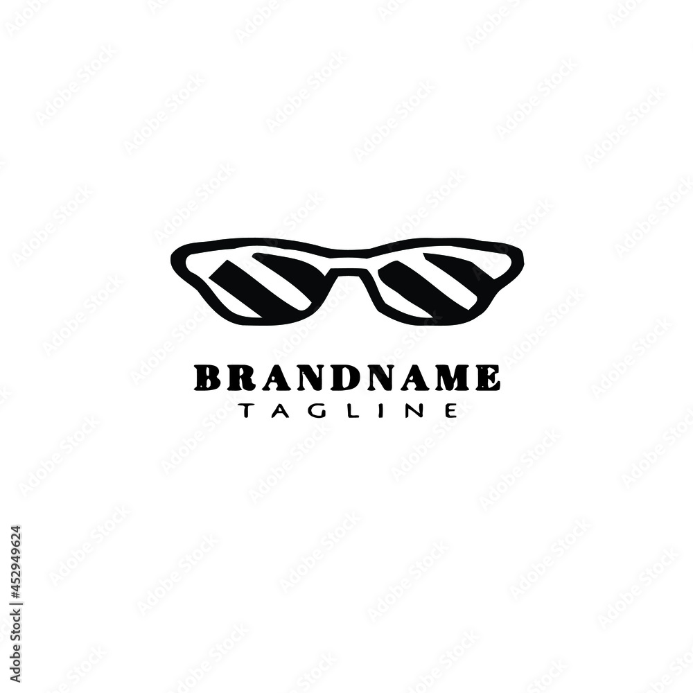 cute sunglasses logo icon design template black vector illustration cute sunglasses logo icon design template black vector illustration