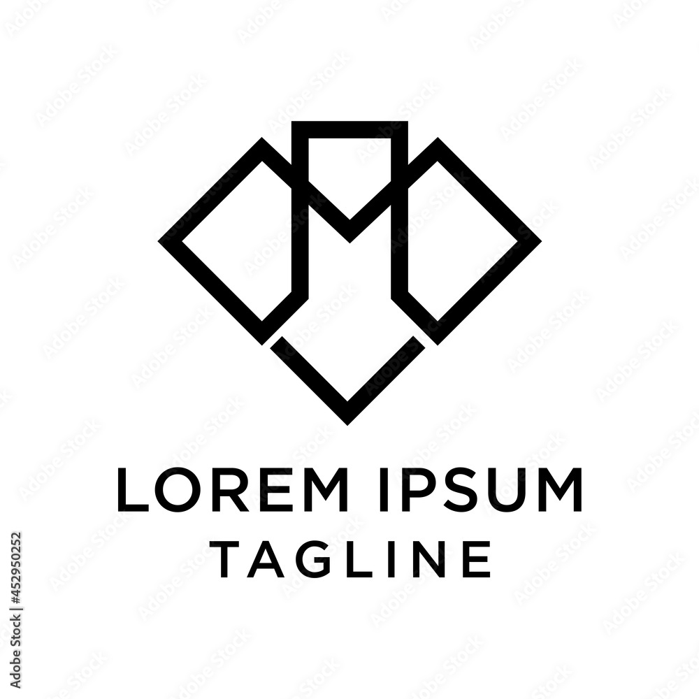 Intial M diamond Logo Design Vector Intial M diamond Logo Design Vector