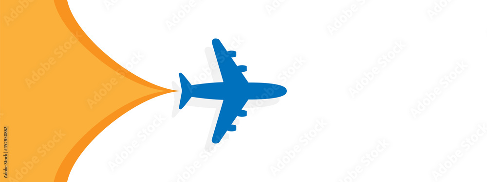 Fototapeta premium Plane opened blank space illustration