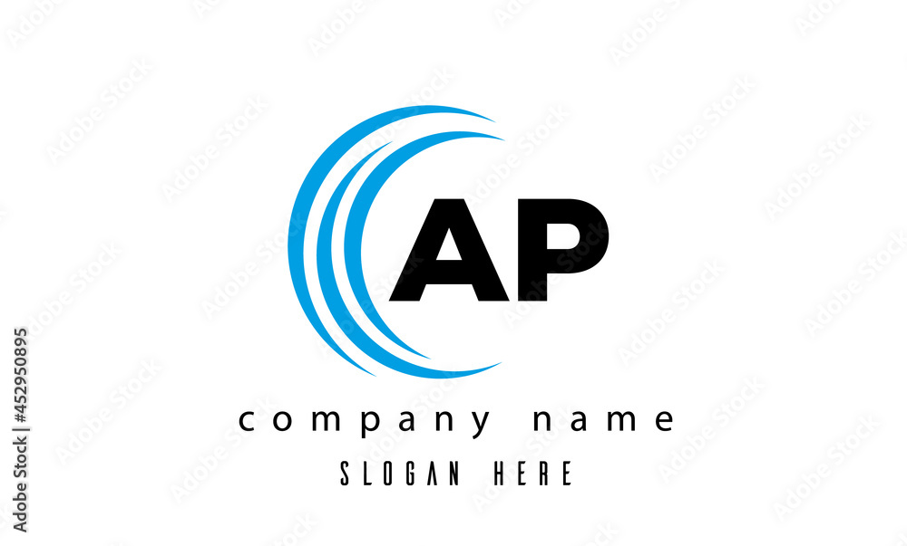 technology AP latter logo vector technology AP latter logo vector