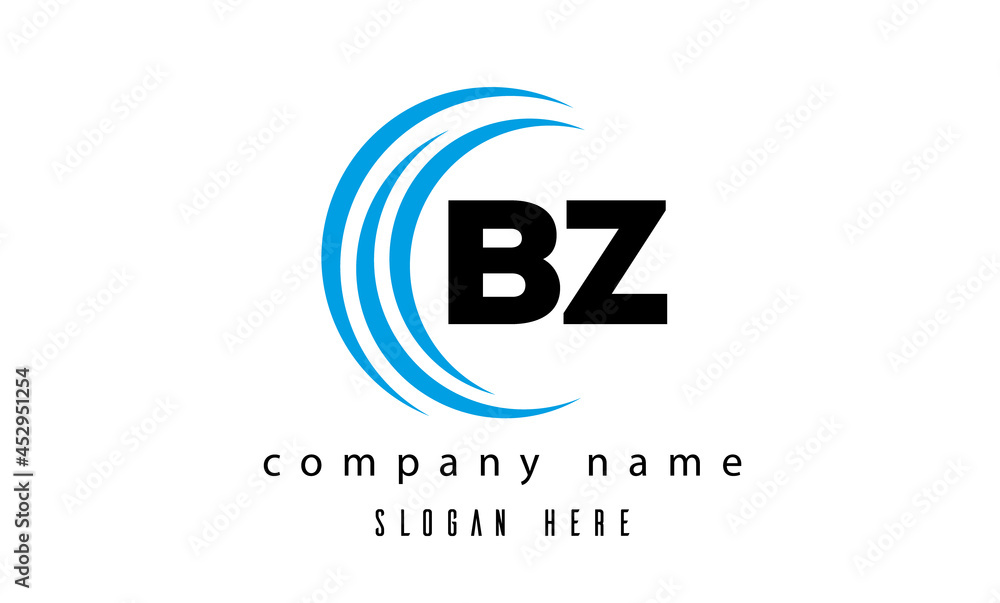 Obraz premium technology BZ latter logo vector