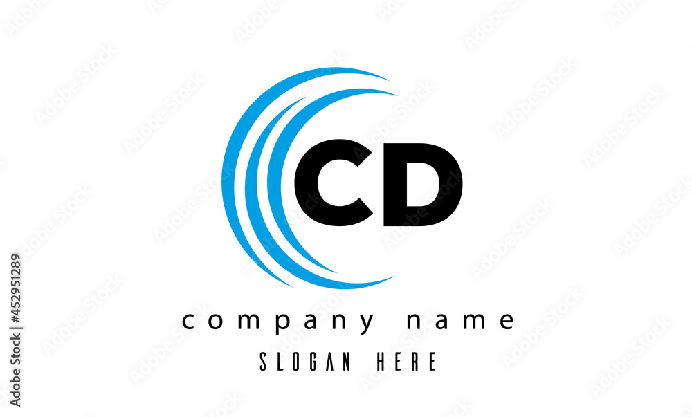  technology CD latter logo vector