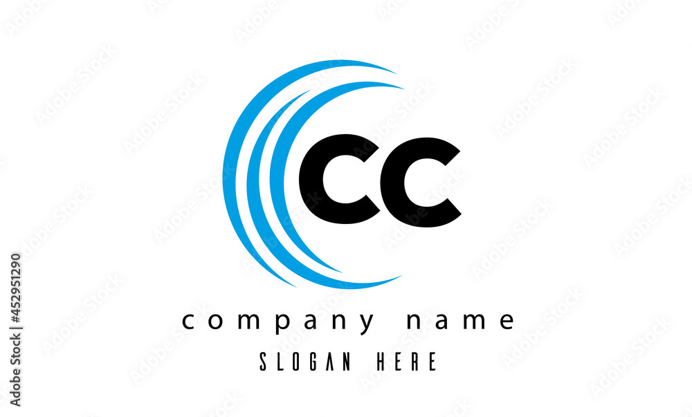  technology CC latter logo vector