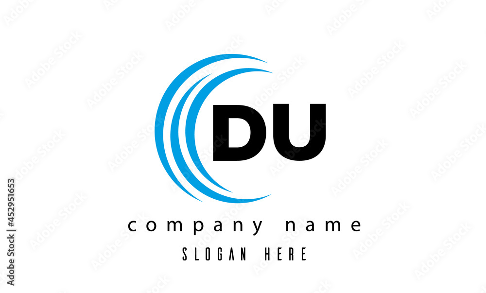 creative technology DU latter logo vector