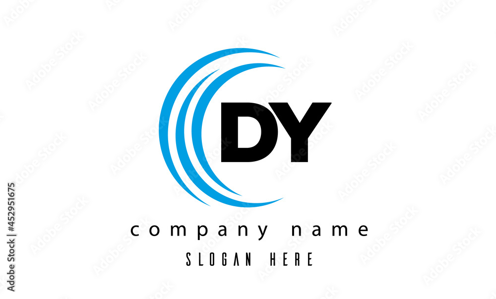 Obraz premium creative technology DY latter logo vector