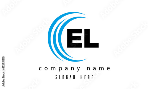 creative technology EL latter logo vector