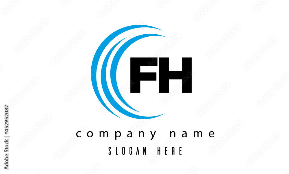 creative technology FH latter logo vector creative technology FH latter logo vector