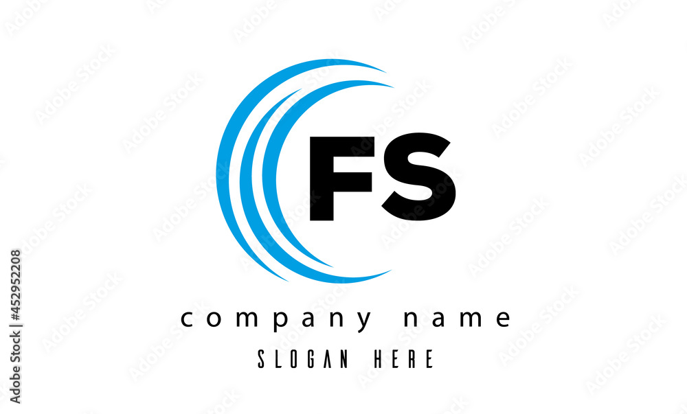 creative technology FS latter logo vector creative technology FS latter logo vector