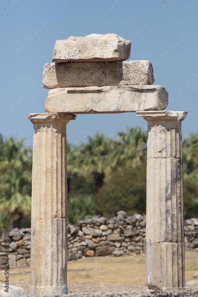 Views of Pamukkale, Hierapolis, Denizli, Turkey