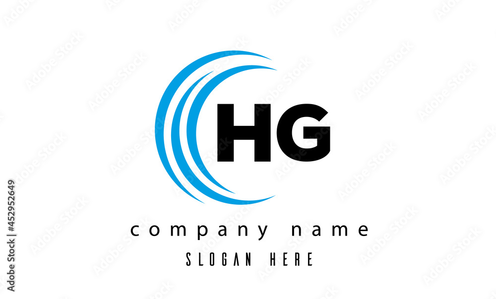 technology HG latter logo vector