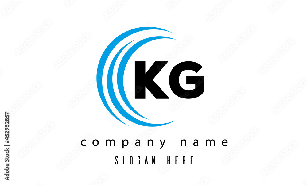 technology KG latter logo vector