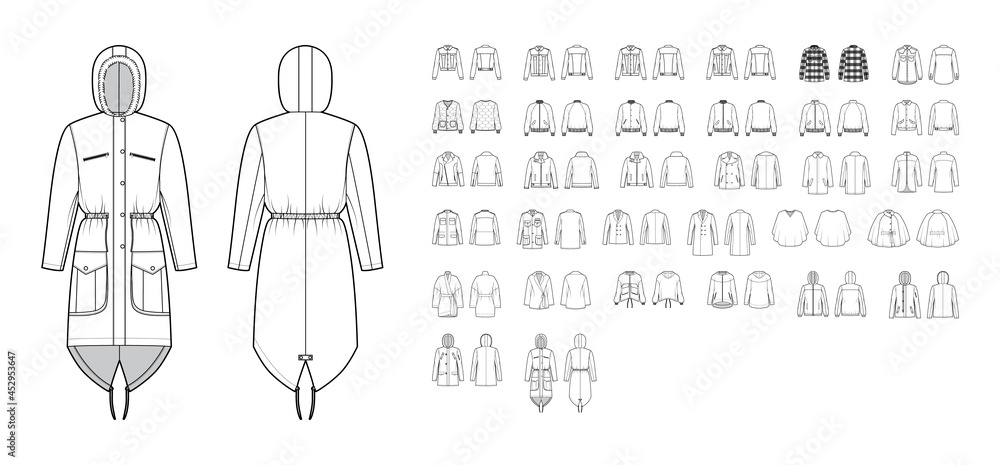 set-of-jackets-coats-outerwear-technical-fashion-illustration-with