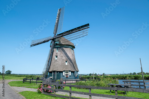 Dutch windmill in the province of North Holland