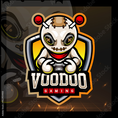 Voodoo gaming mascot. esport logo design