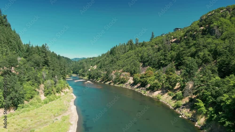 Aerial: White Salmon River, washington, USA Aerial: White Salmon River, washington, USA