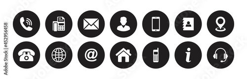 contact icons set. contact information icon, Vector illustration.