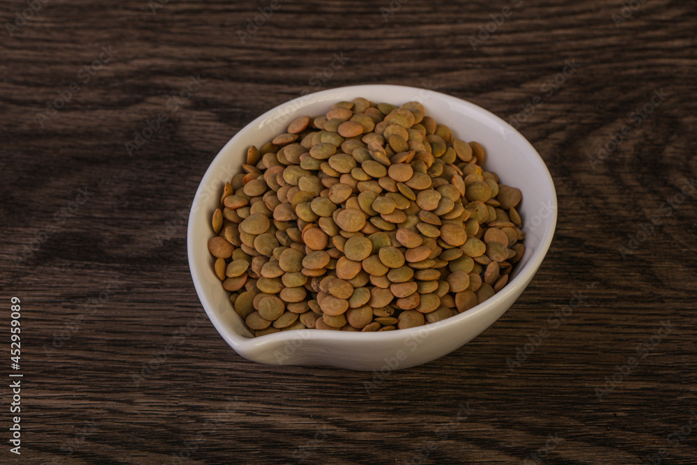 Vegan cuisine - Dry lentil heap Vegan cuisine - Dry lentil heap