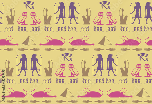 Ancient egyptian hieroglyphics alphabet elements