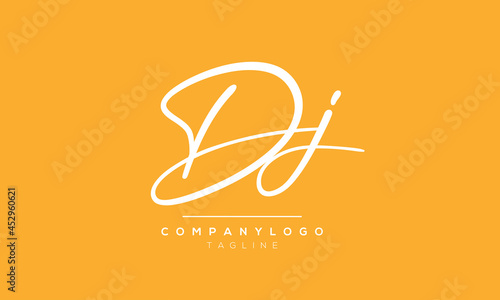 Abstract Letter Initial DJ JD Vector Logo Design Template