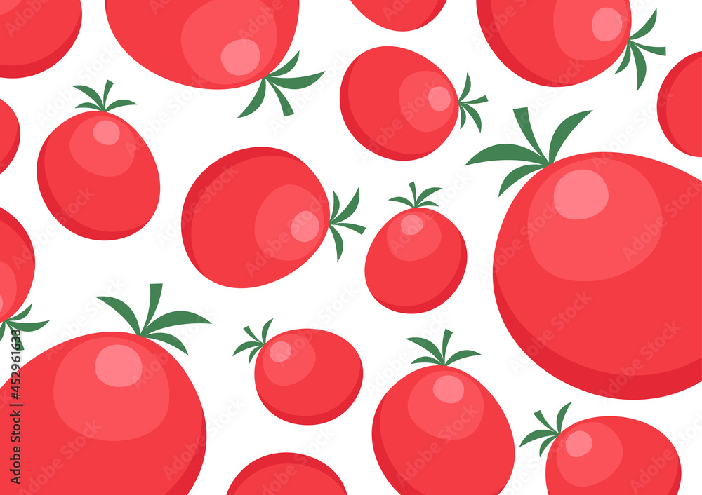 Tomato pattern wallpaper. Tomato vector. Tomato on white background. Tomato pattern wallpaper. Tomato vector. Tomato on white background.