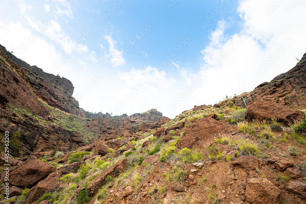 Bunte Felslandschaft auf Gran Canaria Los Azulejos Bunte Felslandschaft auf Gran Canaria Los Azulejos
