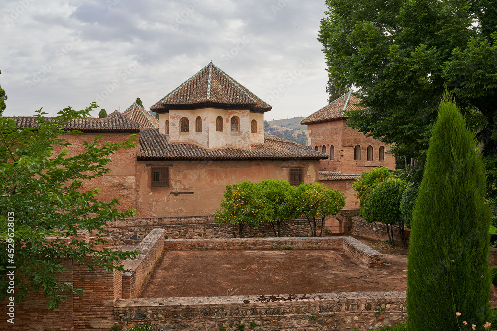 Exterior view of the Sala de los Abencerrajes of the Alhambra in Granada in Spain 