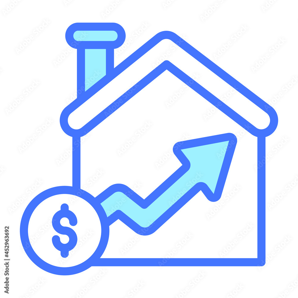 Property Value icon, real estate web and mobile icon Property Value icon, real estate web and mobile icon