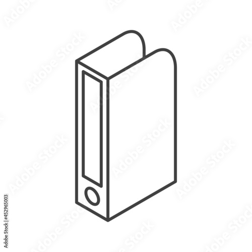 Organizer vertical tray for storing documents and folders, office and school stationery, back to school, contour black-and-white freehand drawing, isolated doodle on a white background drawing.