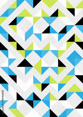 Abstract Geometric Pattern generative computational art illustration