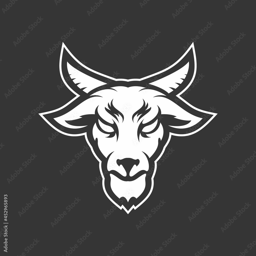 Animal goat with silhouette style design vector Animal goat with silhouette style design vector