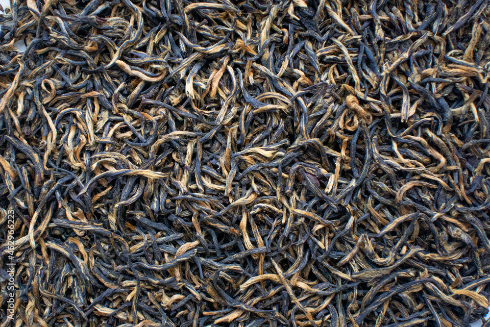 Red black tea cha dried leaves Chinese tea ceremony 