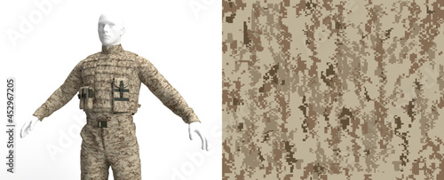 Navy military and army camouflage USA. Seamless pattern.