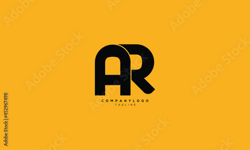 AR, Abstract initial monogram letter alphabet logo design