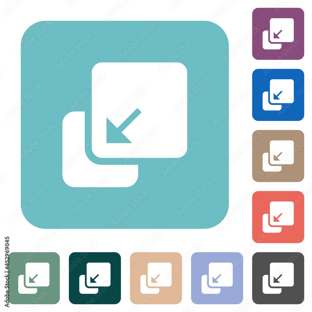 Collapse element rounded square flat icons Collapse element rounded square flat icons