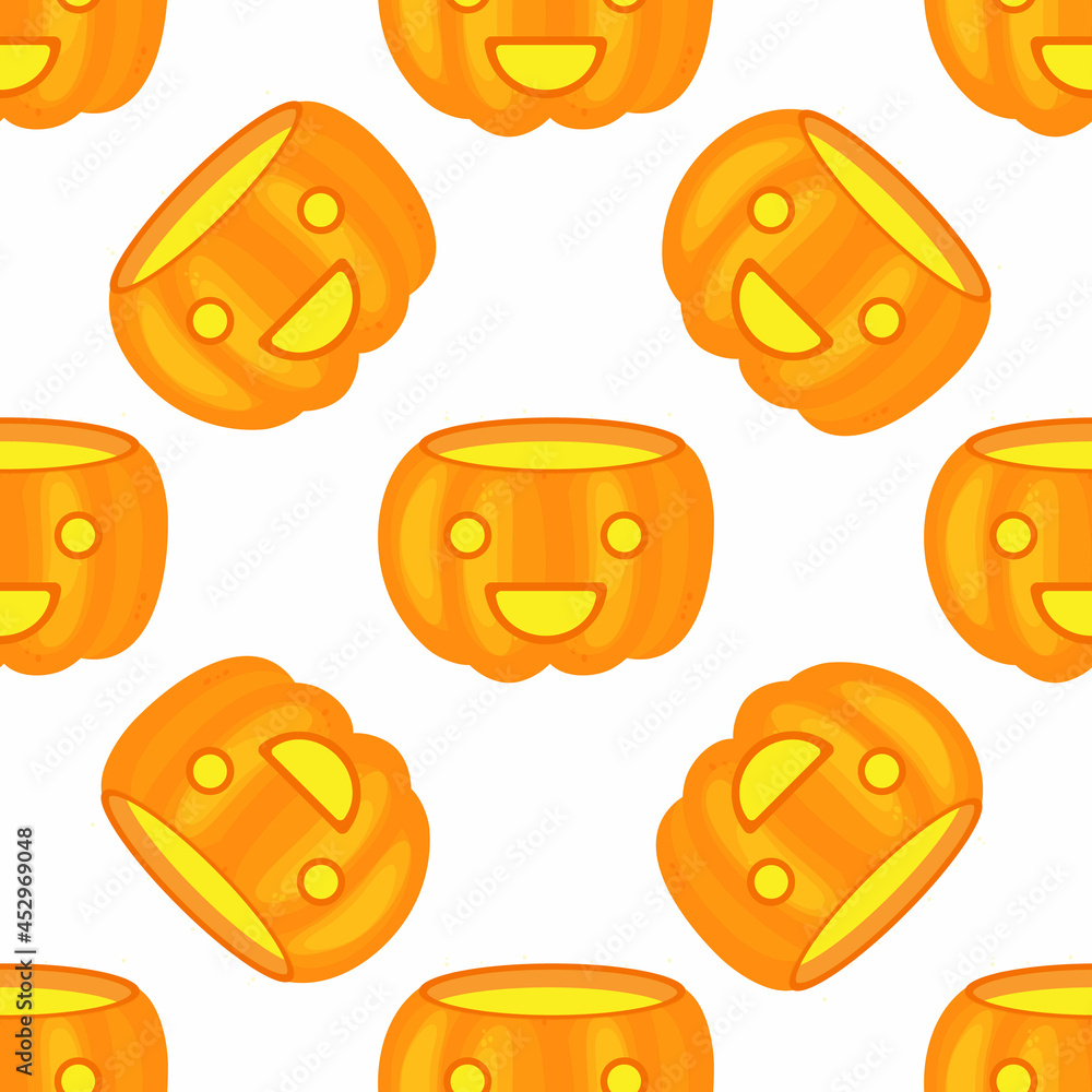 Seamless pattern for Halloween. Glowing pumpkins on background. Seamless pattern for Halloween. Glowing pumpkins on background.