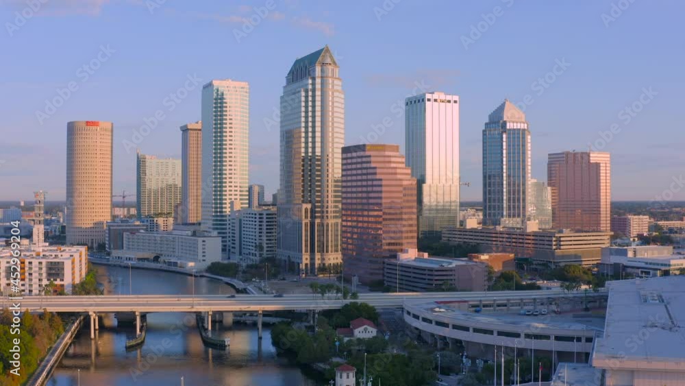High rise buildings of downtown Tampa at its waterfront High rise buildings of downtown Tampa at its waterfront