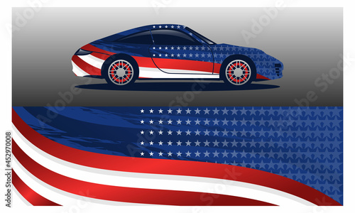 American Wrap Car Background Design