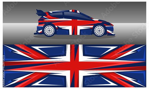 England Wrap Car Background Design