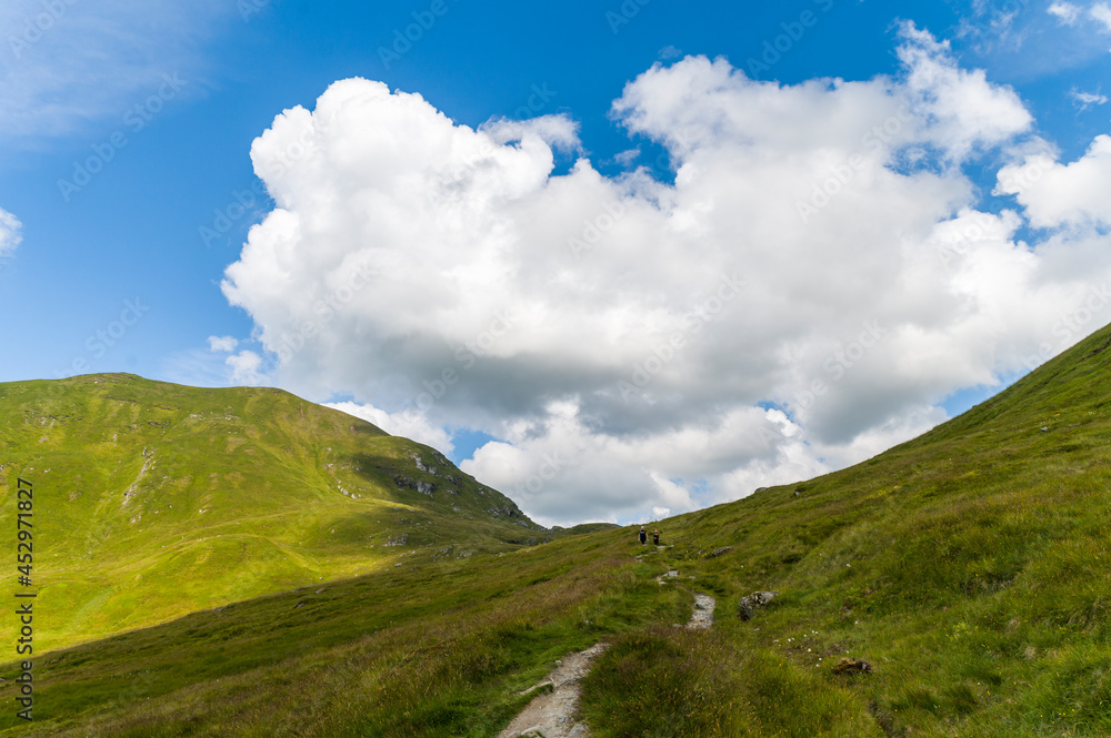 Scottish mountains in summer time