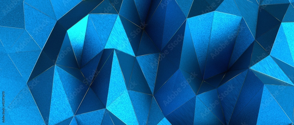 Fototapeta premium Abstract low poly background of triangles