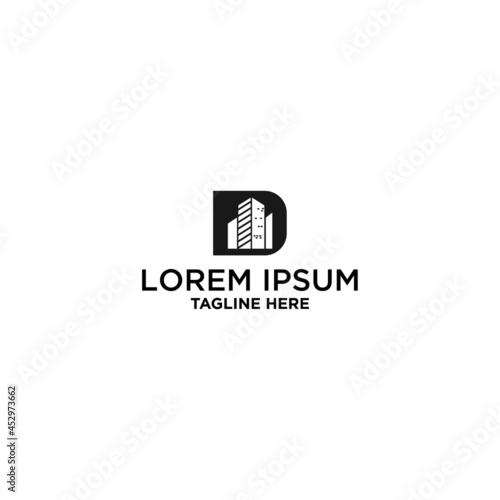 Real  estate initial for business logo design