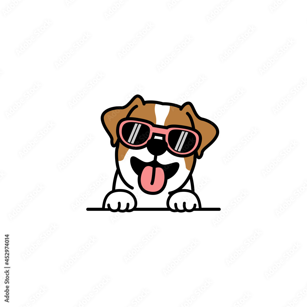 Cute jack russell terrier dog with sunglasses cartoon, vector illustration Stock Vector | Adobe Stock Cute jack russell terrier dog with sunglasses cartoon, vector illustration Stock Vector | Adobe Stock