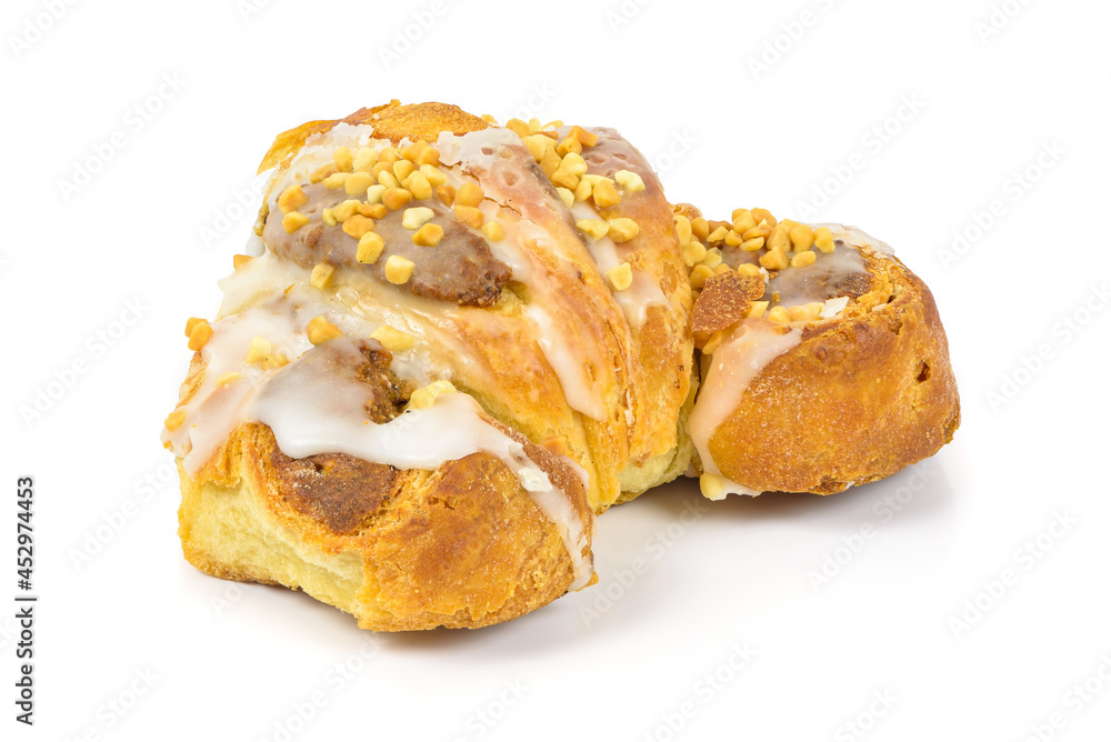 St. Martin's croissant on white background St. Martin's croissant on white background