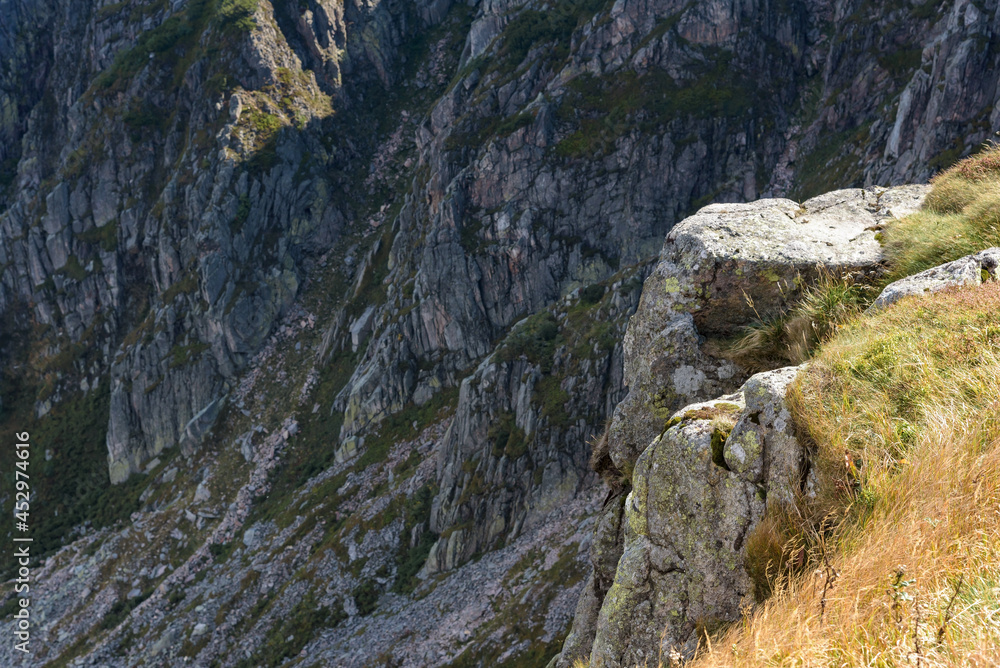Closeup of rock formations of Sniezne Kotly in Giant mountains a Closeup of rock formations of Sniezne Kotly in Giant mountains a