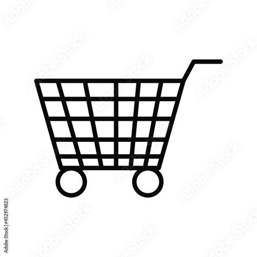Trolley icon. Shopping cart icon. Vector illustration.
